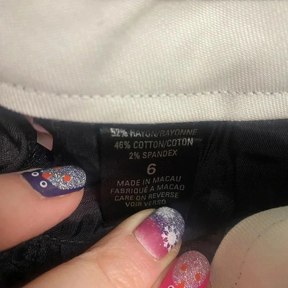 NWT Women’s Tahari Dress Pants Black Color Size 6 Geometric Print New - Picture 7 of 9